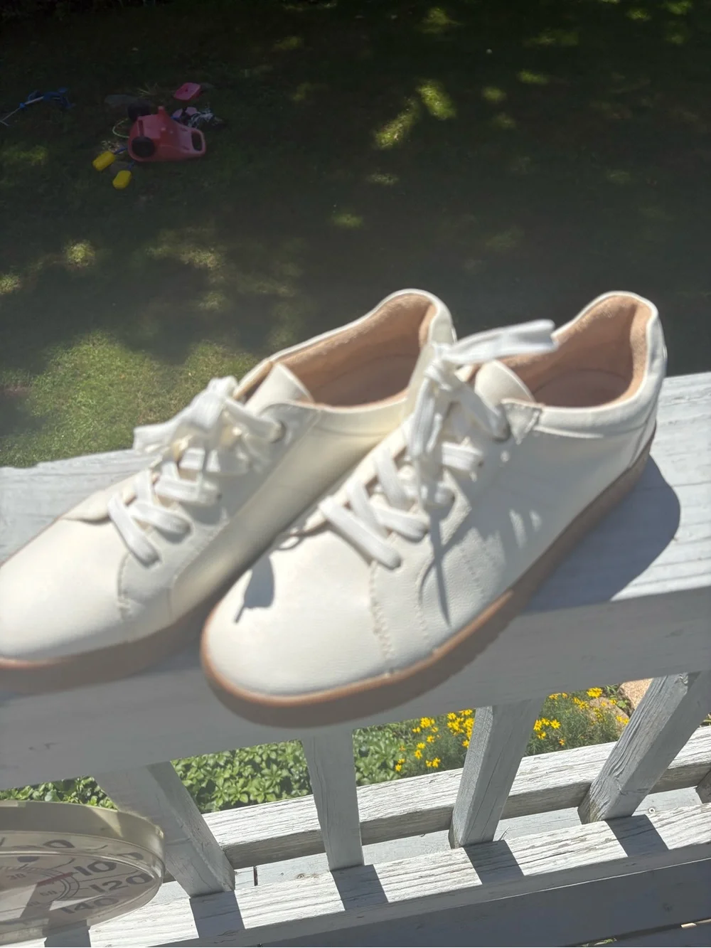 SOUL Naturalizer White Sneakers with Tan Sole